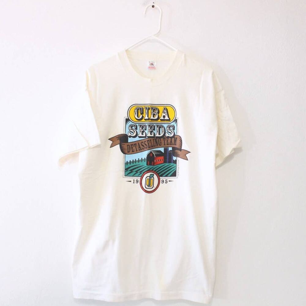 Vintage Ciba Seeds Detasseling Team 1995 T Shirt XL